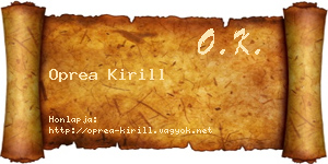 Oprea Kirill névjegykártya